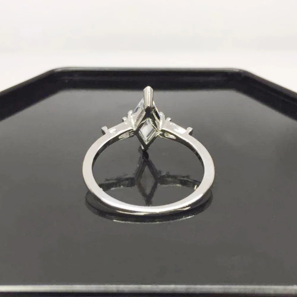 NEW Platinum Plated  Brilliant Marquise Diamond Ring - Picture 11 of 13